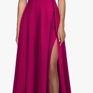 Mushare Women's Vneck Sleeveless Split Formal Dress